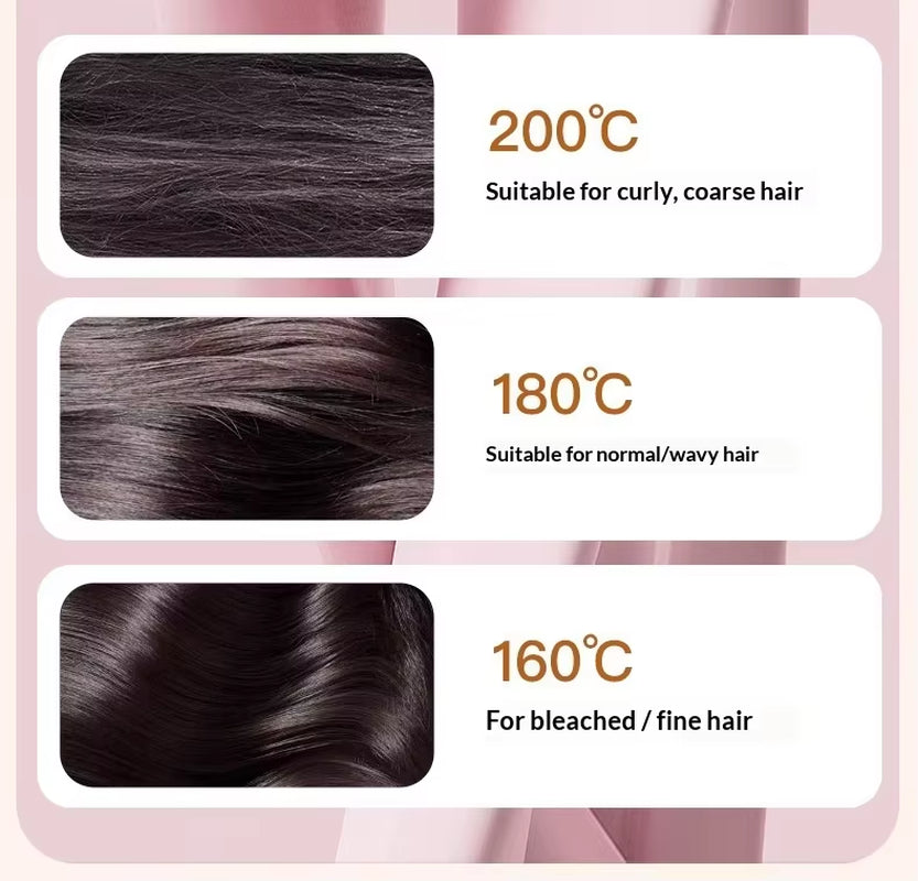 Wireless Straight Hair Comb Straight Curling Dual Purpose Mini Portable Travel Charging Multi-Functional Lazy Hair Straightener